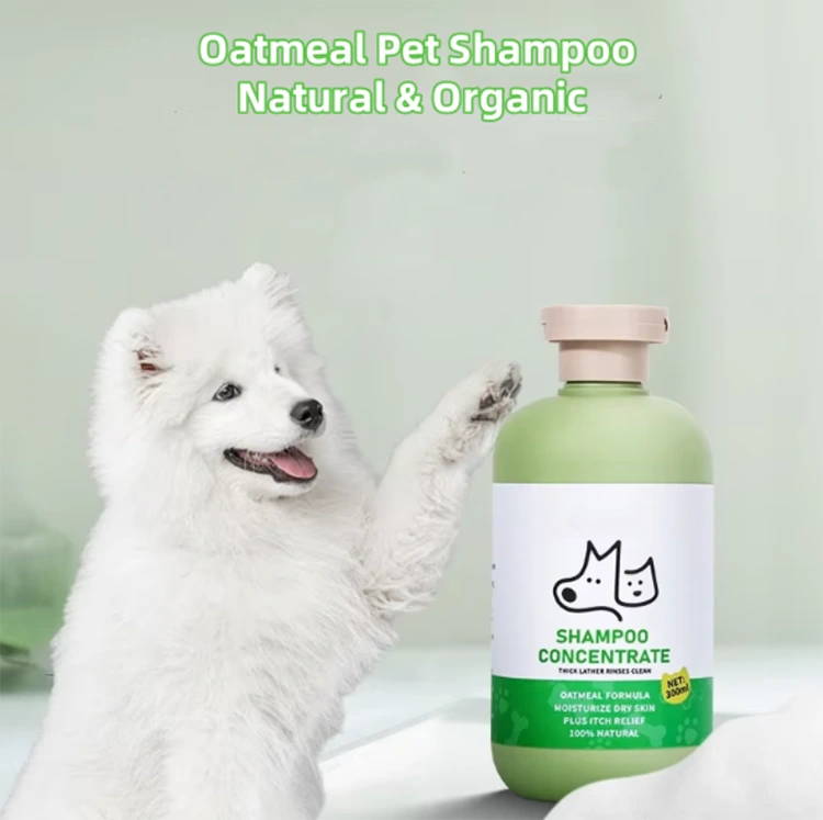Shampoo para animais de estimação com aveia